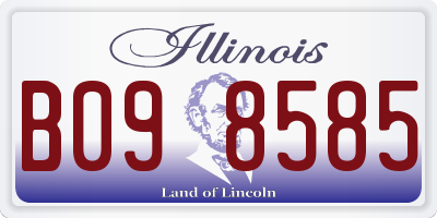 IL license plate B098585