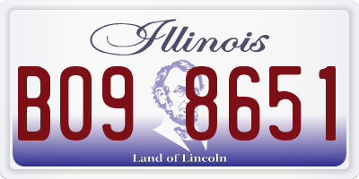 IL license plate B098651