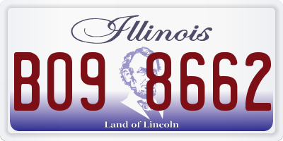 IL license plate B098662