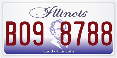 IL license plate B098788