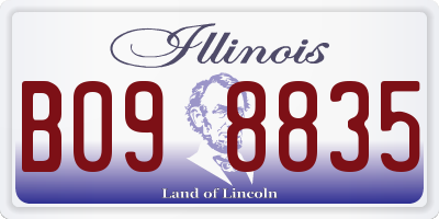 IL license plate B098835