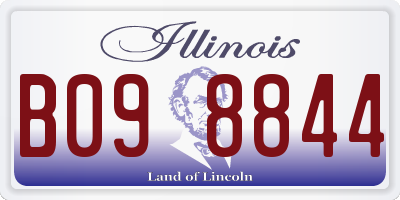 IL license plate B098844