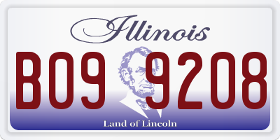 IL license plate B099208