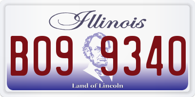 IL license plate B099340