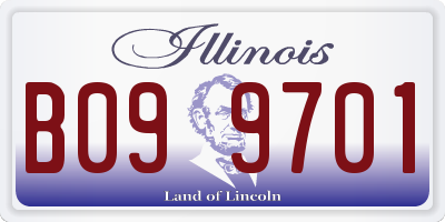 IL license plate B099701