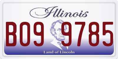 IL license plate B099785
