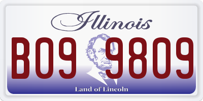 IL license plate B099809