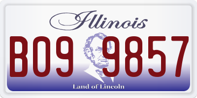 IL license plate B099857