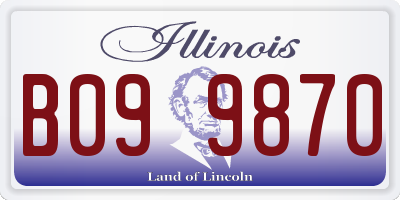 IL license plate B099870