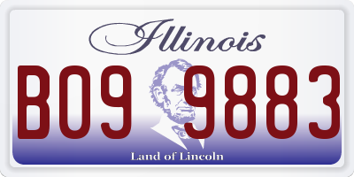 IL license plate B099883