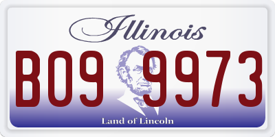 IL license plate B099973