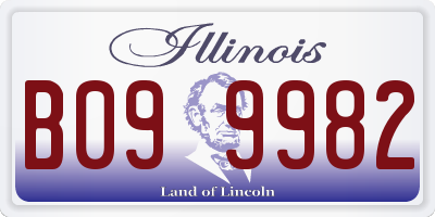 IL license plate B099982