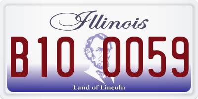 IL license plate B100059