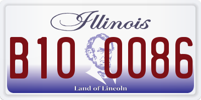 IL license plate B100086