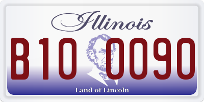 IL license plate B100090