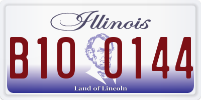 IL license plate B100144