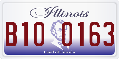 IL license plate B100163