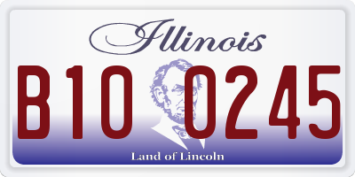IL license plate B100245