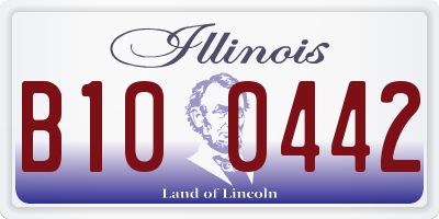 IL license plate B100442
