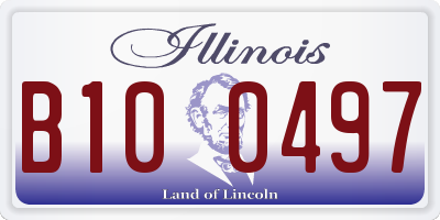 IL license plate B100497