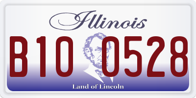 IL license plate B100528