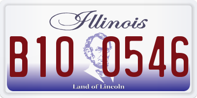 IL license plate B100546