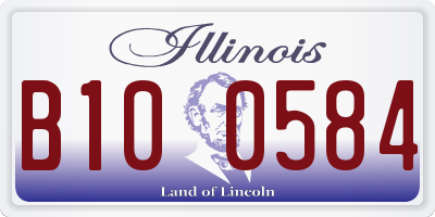 IL license plate B100584