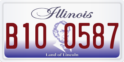 IL license plate B100587