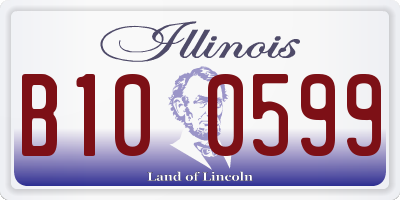IL license plate B100599