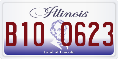 IL license plate B100623