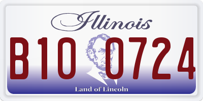 IL license plate B100724