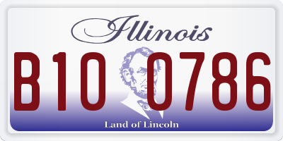 IL license plate B100786