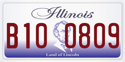 IL license plate B100809
