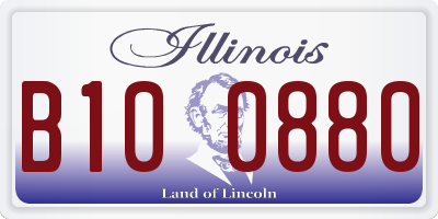IL license plate B100880