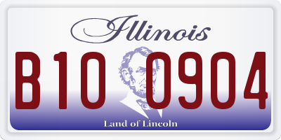 IL license plate B100904