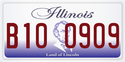 IL license plate B100909