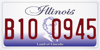 IL license plate B100945