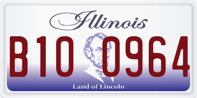 IL license plate B100964