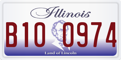 IL license plate B100974