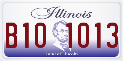 IL license plate B101013