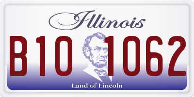 IL license plate B101062