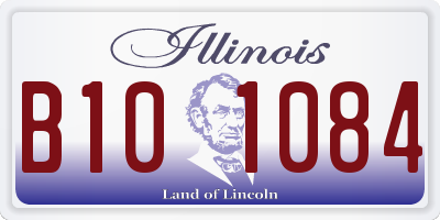 IL license plate B101084