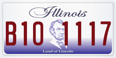 IL license plate B101117
