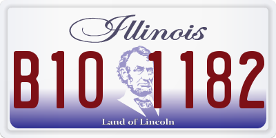 IL license plate B101182