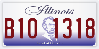 IL license plate B101318