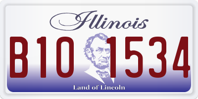 IL license plate B101534