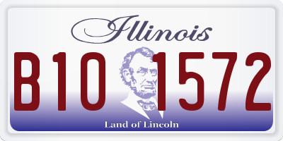 IL license plate B101572