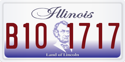IL license plate B101717