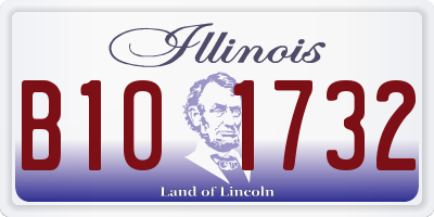 IL license plate B101732