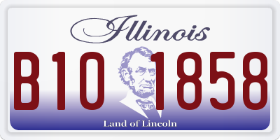 IL license plate B101858